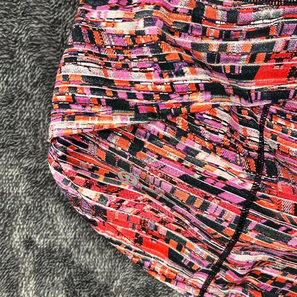 Lululemon Speed Up Short 2.5" Inseam Brief Lined Flash Pleat Orange Women's 6 - Picture 9 of 11